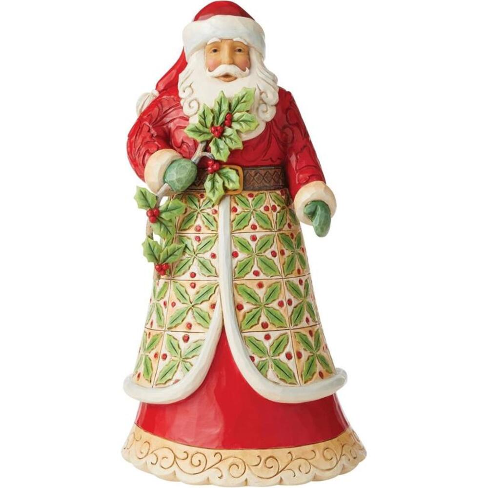 Enesco Jim Shore Heartwood Creek Santa Holly Jolly Figurine NEW NIB